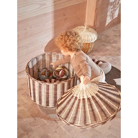 Circus Basket Set om 2 Brun/Natur