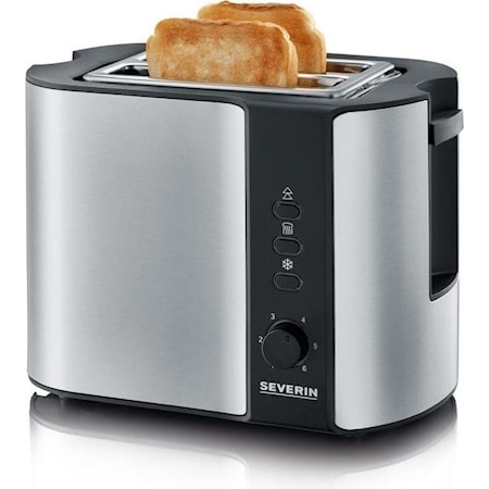 Toaster Gebursteter Stahl Schwarz Toaster Kitchentime