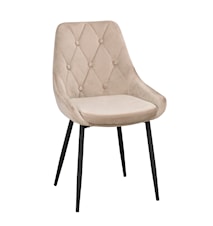 Alberton stol beige fløyel