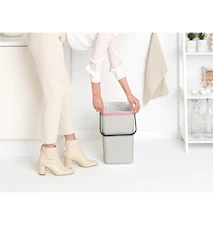 Avfallshink Sort & Go 25L, Ljusgrå
