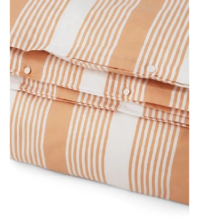 Bäddset 2 delar Bomullssatin Beige/Vit
