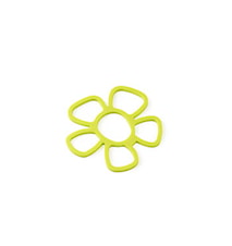 Topfuntersetzer Blume limettenfarben silikon