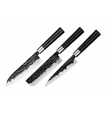 BLACKSMITH m/3 knive: Utility 16 cm, Nakiri 17 cm, Santoku 18 cm