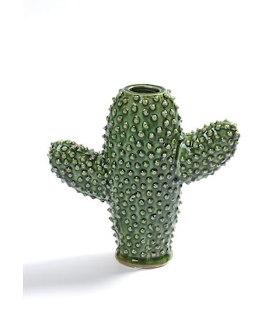 Kaktus Keramik Grön Small