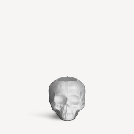 Kosta Boda Still Life skull Ljuslykta 8,5 cm Vit