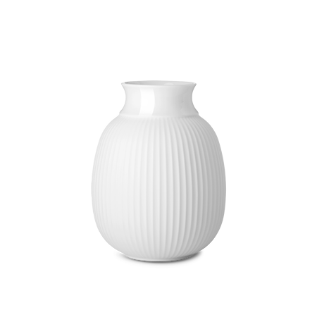 Kurve Vase Porcelæn Hvid 17,5 cm
