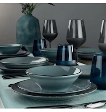 Porcelain Tableware Set 24 Pieces Blue