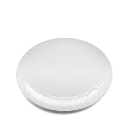 Rhombe Oval serveringsfat Vit 35x26,5 cm