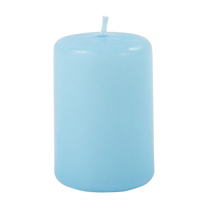 Pillar Candle, Light Turquoise dia. 40 mm, H: 60 mm, 12 pieces