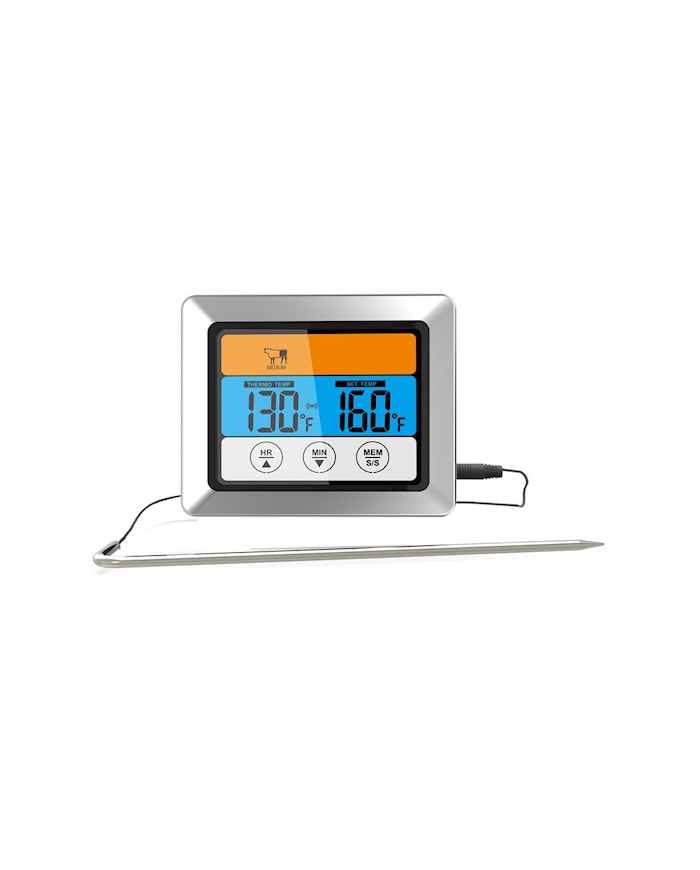 Thermomètre de cuisson numérique avec cordon noir