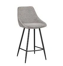 Sierra Barstol 97 cm Grått Tyg/Svart Metall