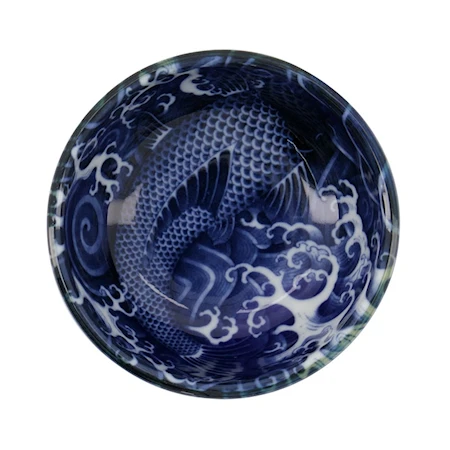 Japonism Carp Skål 8.7x3.7cm 95ml Blå