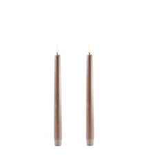 Taper LED-Kerze 2er-Pack 2,3 × 25 cm Sand