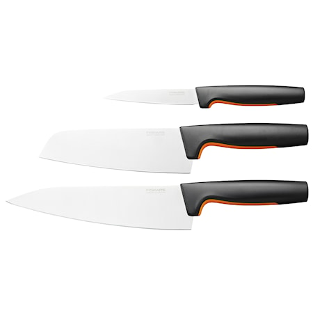 Fiskars FF Knivblok i Bambus m/3 knive