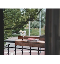 Balkongbar Mini Rektangulär Hög Ek Natur