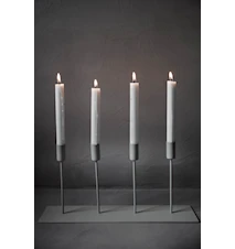 Bougeoir 4 bougies noir métal
