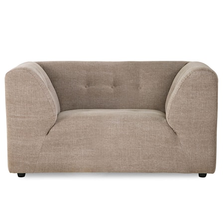 Vint couch: element loveseat linen blend Taupe
