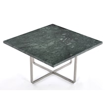Ninety 60x60 soffbord - Grön indio/stomme rostfritt stål