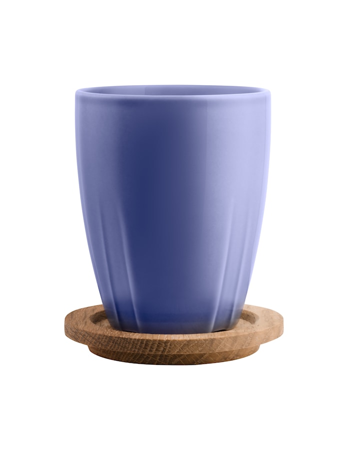 Bruk Denim Mug with Oak Lid 2-P