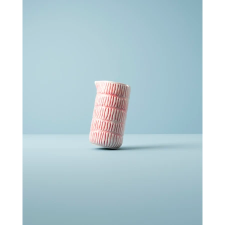 Stripes Mjölkkanna 30 cl 12,5 cm Keramik Rosa