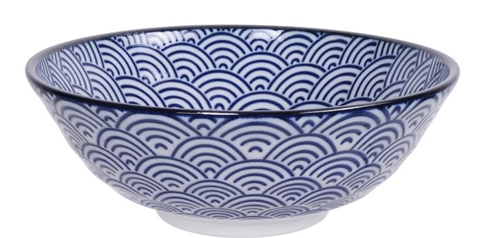 Nippon Blue Ramen Bowl Wave 21 cm