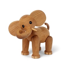 Ollie Elefant Trädekoration 15 cm Ek/Lönn