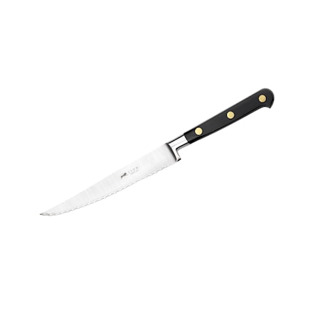 Ideal steakkniv stål/sort 13 cm