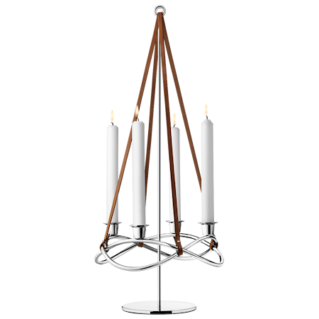 Maria Berntsen Season Extension for Candle Holder Shiny Steel