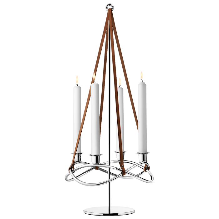 Maria Berntsen Season Extension for Candle Holder Shiny Steel