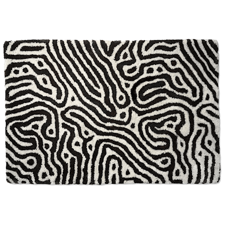 Maze Dörrmatta Svart/Vit 60x90 cm
