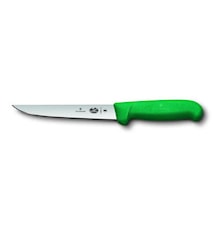 Udbeningsskniv 15 cm liget, bredt blad Fibrox, grøn