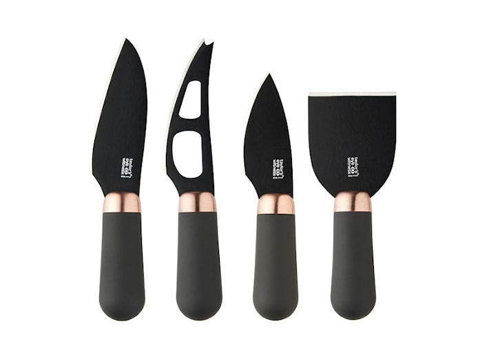 Cheese set 4 Knives Copper Black