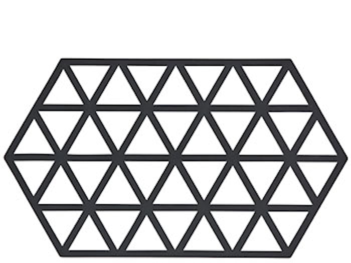 Triangles salvamanteles para olla negro 24x14 cm