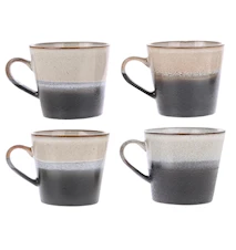 70's Kaffekopp Svart och Vit 30 cl