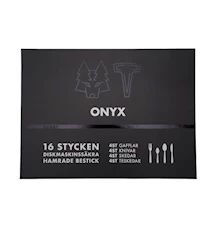Onyx Cubertería Negro 16 piezas