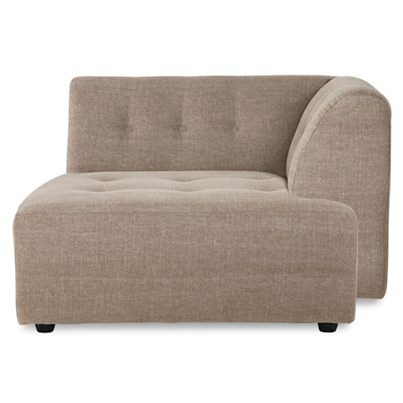 Vint couch: element höger divan linen blend Taupe