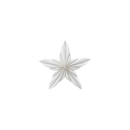 Ornament Star 25 cm Vit