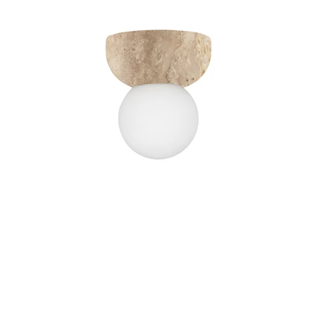 Torrano Vägglampa/Plafond 13 cm IP44 Travertin