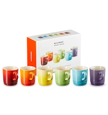 Rainbow Cappuccino Mugg 20 cl Set om 6 Multi