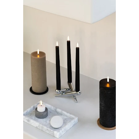 Taper LED-Kynttilä 2-pakkaus 2,3 x 25 cm Musta