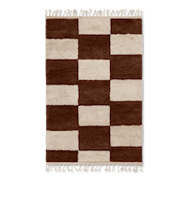Mara Knotted Matta Large Dark Brick/Off-White