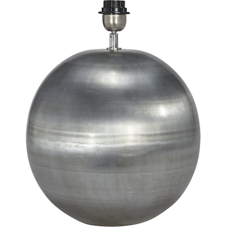 Globe Lampfot Blekt Silver 50cm