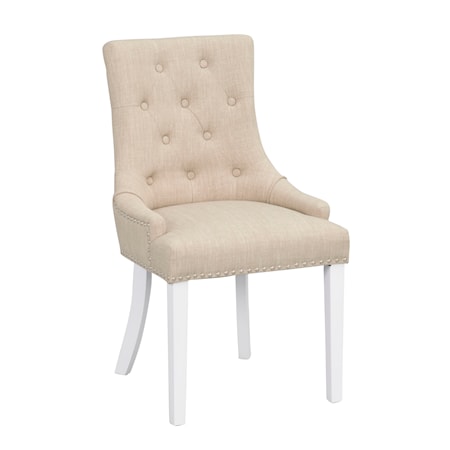 Rowico Home Vicky Stol Beige Tyg/Vita Ben