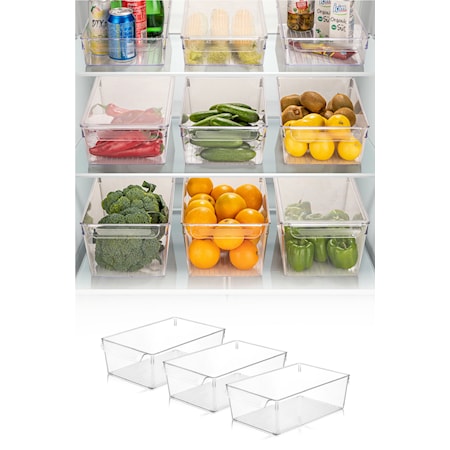 Køleskab Opbevaring Lav 3 dele Klar