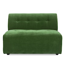 Vint couch: element midtdel 1,5-sete, grønn