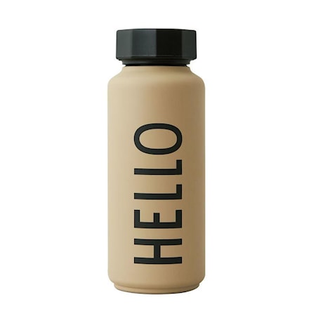 HELLO Termos/Eristetty pullo Special Edition Beige, Design Letters