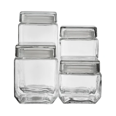 Glasburk Fyrkantig 0,8 liter 11x11,5 cm Glas Klar