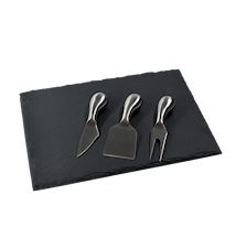 Käsebrettchen Schiefer mit 3 Messern