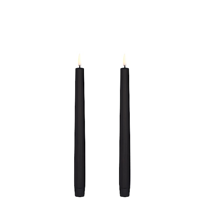 Taper LED-Kynttilä 2-pakkaus 2,3 x 25 cm Musta