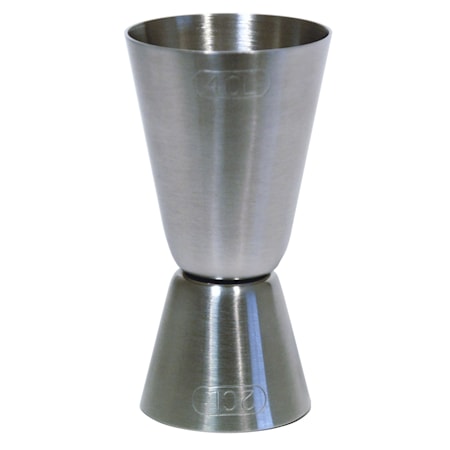 Bicchiere graduato reversibile in acciaio inox 2-4 cl
